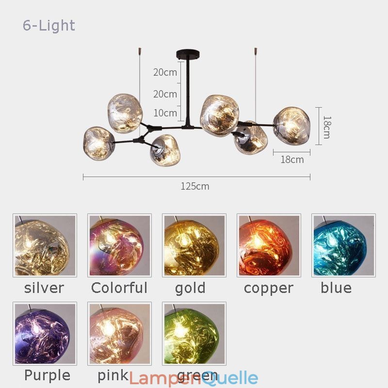 Nordic Deckenleuchte Moderne Galvanisierte Glasmalerei Lampenschirm Pendelleuchte