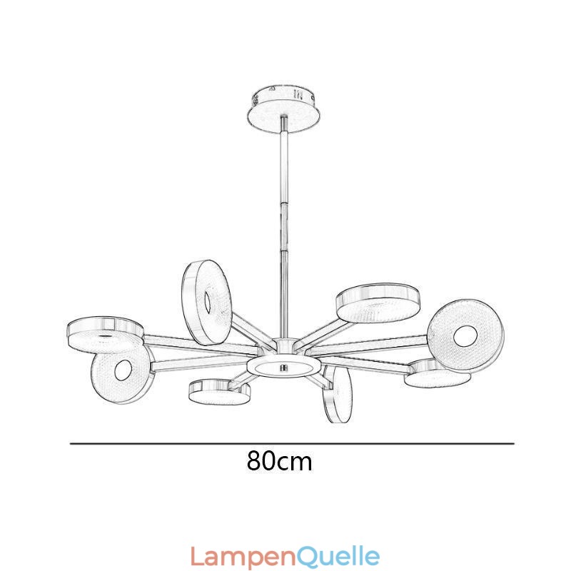 Pendelleuchte Minimalistische neunköpfige Kreis-Deckenleuchte
