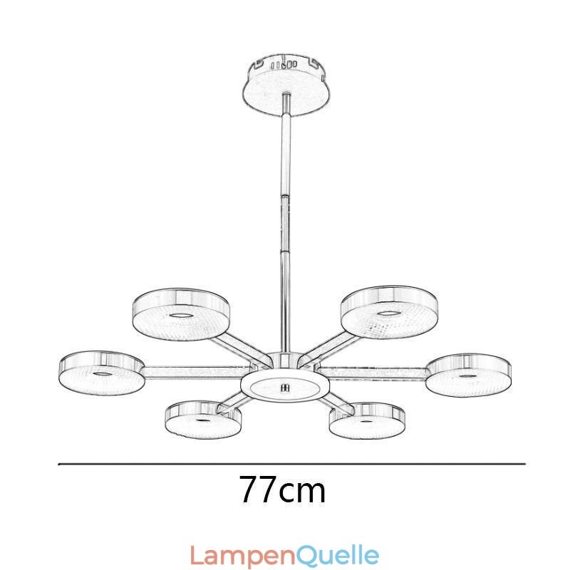 Pendelleuchte Minimalistische siebenköpfige Kreis-Deckenleuchte