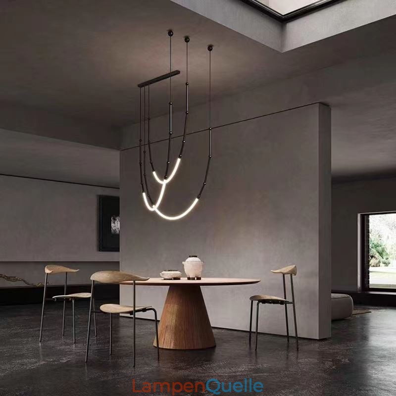 Pendelleuchte Creative Line Bambus Deckenleuchte Schwarz Gold