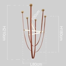 Europäische Pendelleuchte Wabi Sabi Stil Gürtel Dekoratives Licht