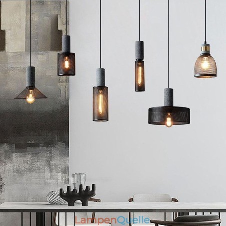 Schwarze Pendelleuchte Zementgitterleuchte Landhaus Retro Deckenleuchte Schwarze Pendelleuchte Zementgitterleuchte Landhaus Retro Deckenleuchte