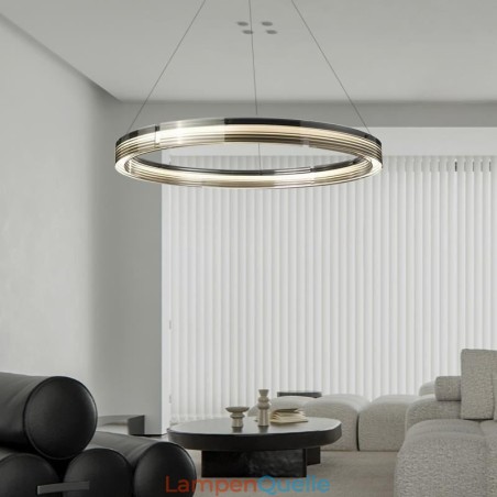 Pendelleuchte 60 80CM Kreis Glas Deckenleuchten Trichromatisches Dimmen Pendelleuchte 60 80CM Kreis Glas Deckenleuchten Trichromatisches Dimmen