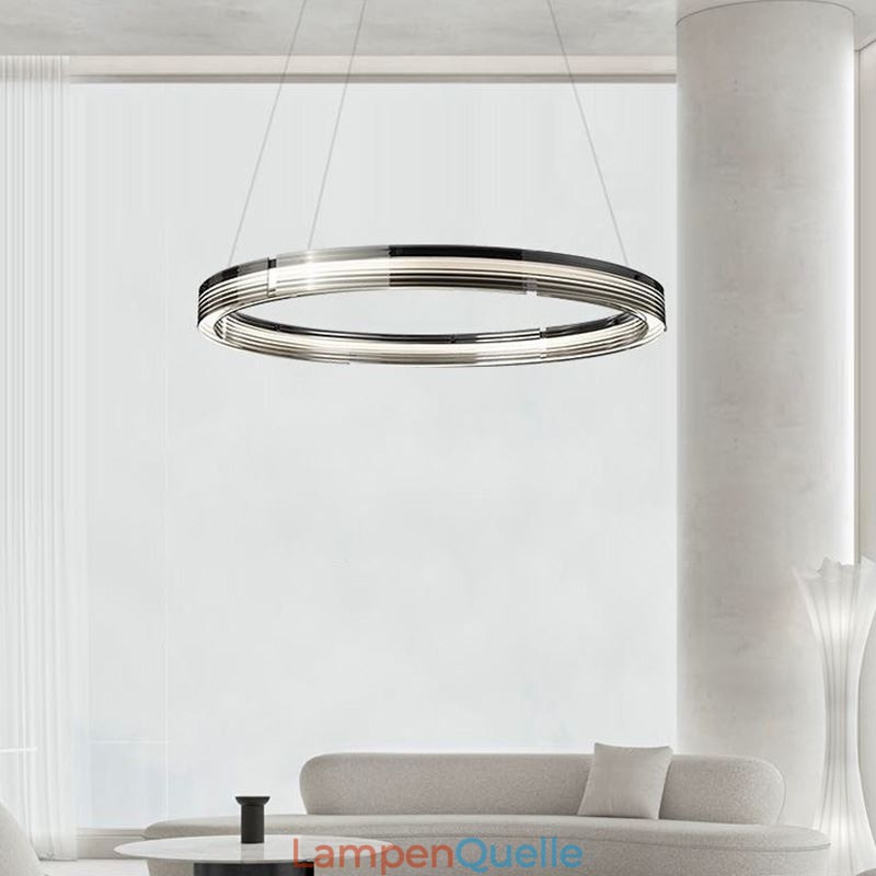 Pendelleuchte 60 80CM Kreis Glas Deckenleuchten Trichromatisches Dimmen