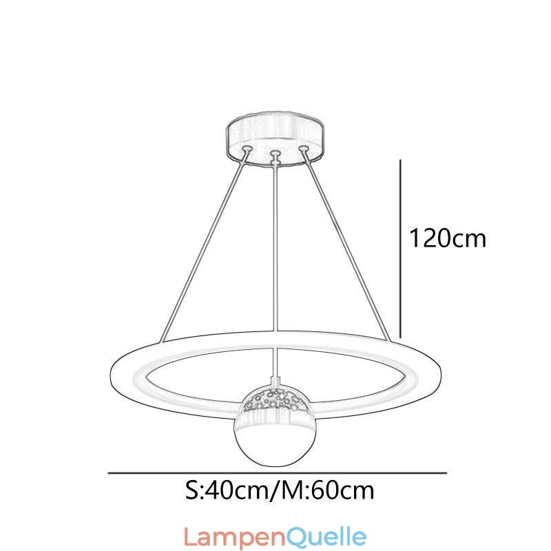 Pendelleuchte Minimalistische Schmiedeeisen Acryl Stern Ring Deckenleuchte