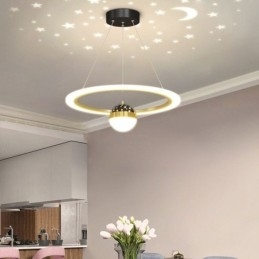 Pendelleuchte Minimalistische Schmiedeeisen Acryl Stern Ring Deckenleuchte