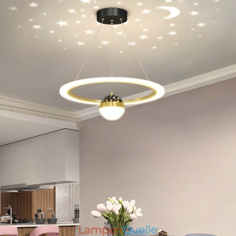 Pendelleuchte Minimalistische Schmiedeeisen Acryl Stern Ring Deckenleuchte