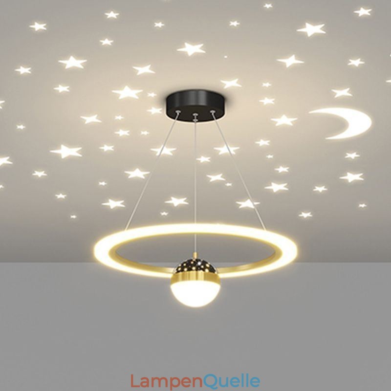 Pendelleuchte Minimalistische Schmiedeeisen Acryl Stern Ring Deckenleuchte
