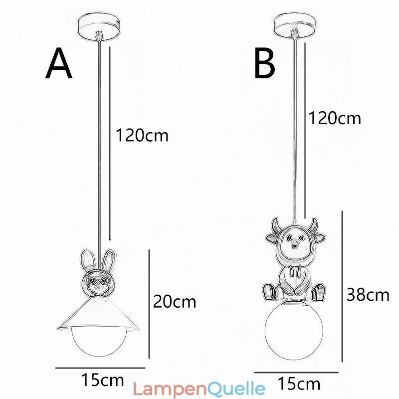 Pendelleuchte Moderne minimalistische G9 Schmiedeeisen Kaninchen Kalb Harz Deckenleuchte