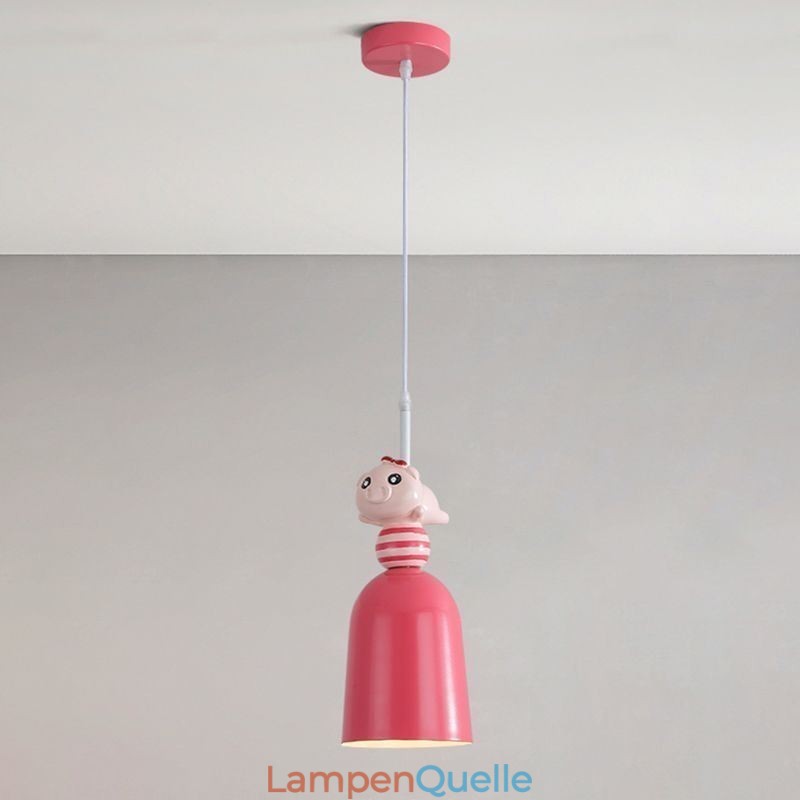 Moderne Pendelleuchte Schmiedeeisen Rosa Harz Piggy Deckenleuchte