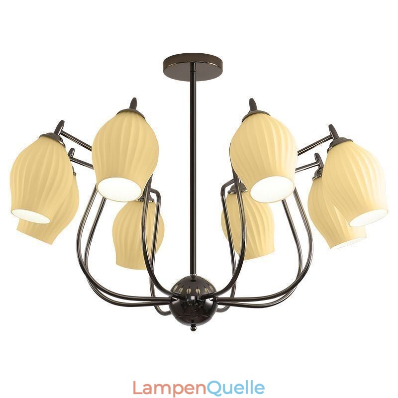 Nordic Pendelleuchte Kreative Schmiedeeisen Pistole Schwarz Staubblatt Deckenleuchte