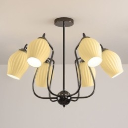 Nordic Pendelleuchte Kreative Schmiedeeisen Pistole Schwarz Staubblatt Deckenleuchte