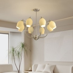 Nordic Pendelleuchte Kreative Schmiedeeisen Sand Nickel Blume Staubblatt Deckenleuchte
