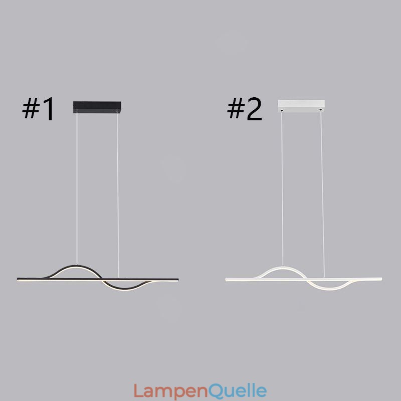 Stilvolle Pendelleuchte Aluminium Art Wave Deckenlampe