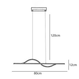 Stilvolle Pendelleuchte Aluminium Art Wave Deckenlampe