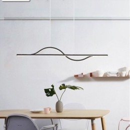 Stilvolle Pendelleuchte Aluminium Art Wave Deckenlampe