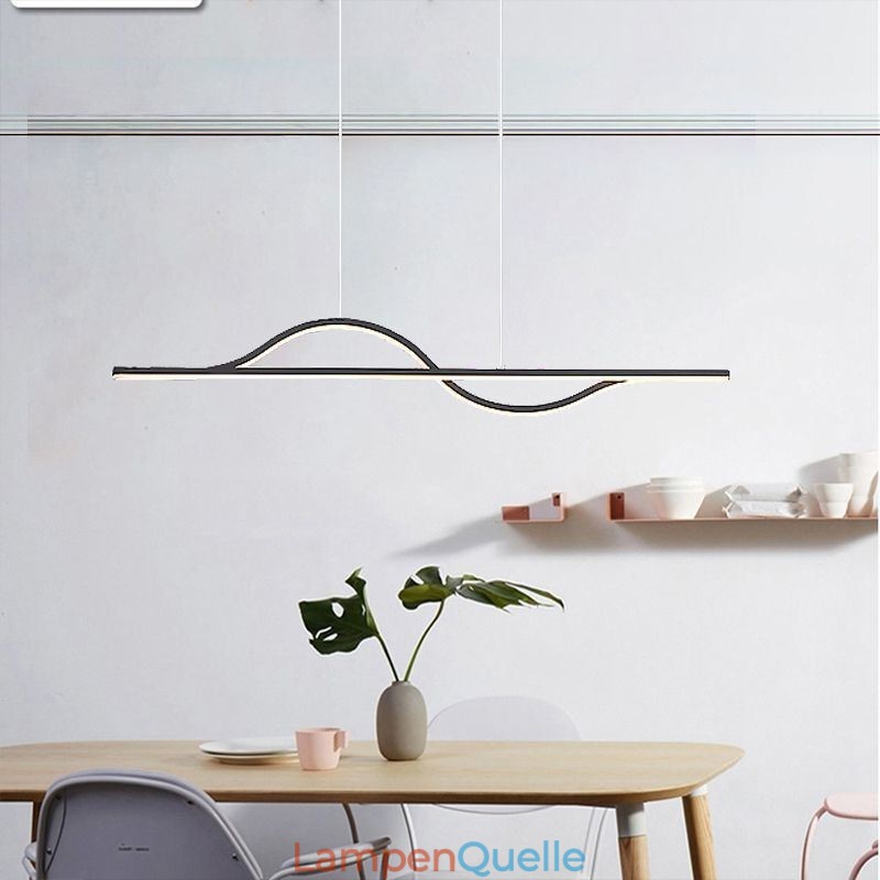 Stilvolle Pendelleuchte Aluminium Art Wave Deckenlampe