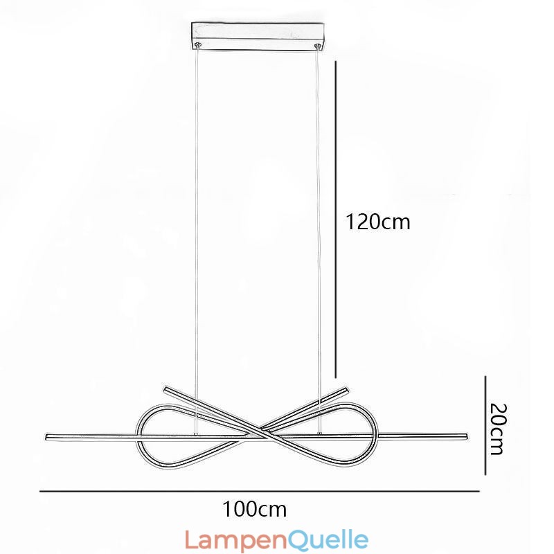 Einfache Pendelleuchte Aluminium Art Bowknot Deckenleuchte