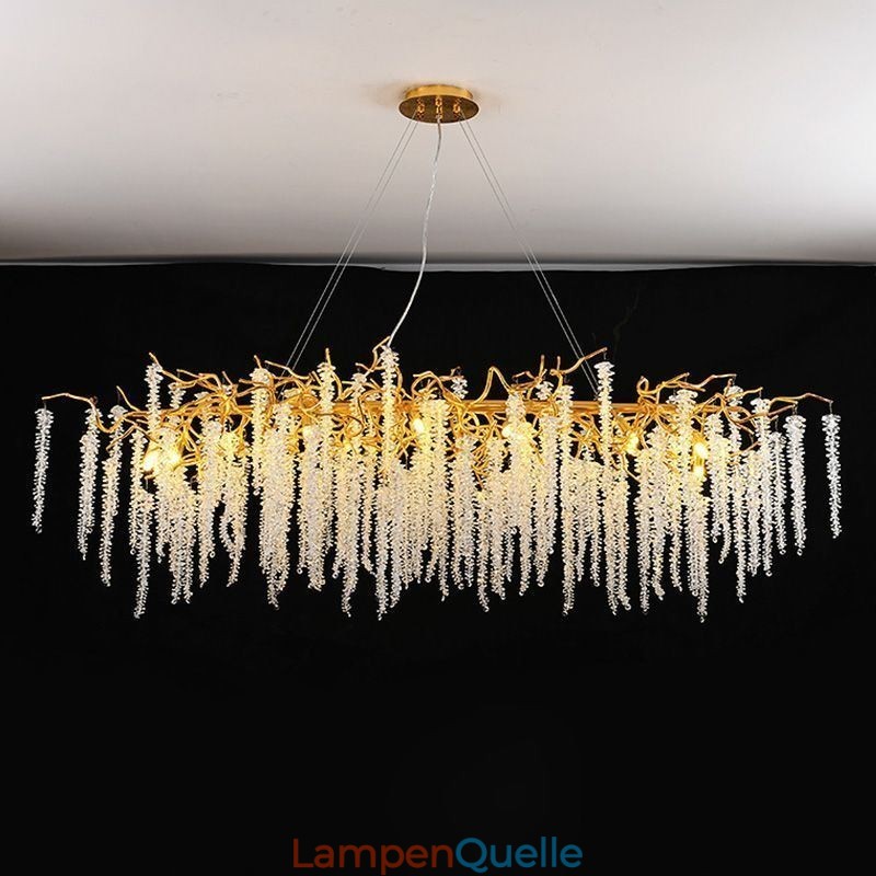 Nordische Pendelleuchte Golden Branch G9 Glas Kronleuchter