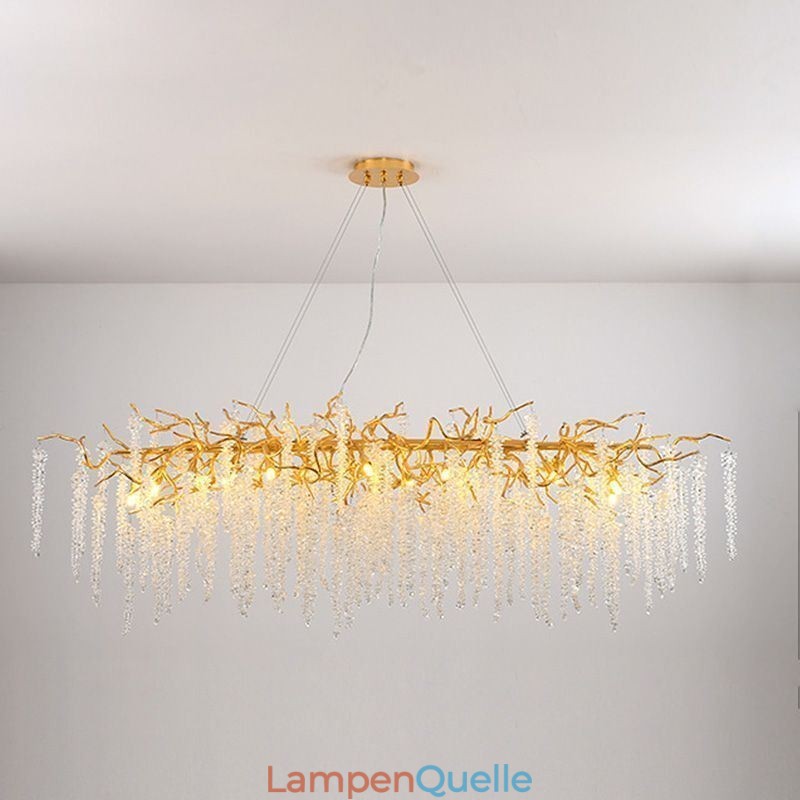 Nordische Pendelleuchte Golden Branch G9 Glas Kronleuchter