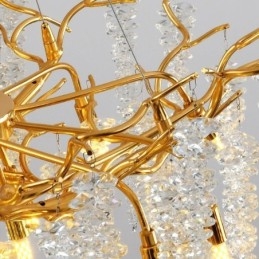Nordische Pendelleuchte Golden Branch G9 Glas Kronleuchter