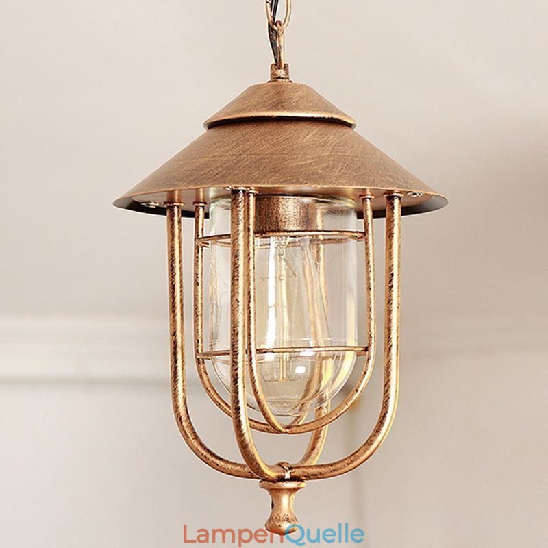 Amerikanischen Retro Outdoor Licht Wasserdicht Vogelkäfig Form Anhänger Licht