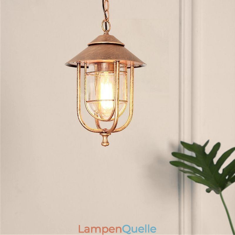 Amerikanischen Retro Outdoor Licht Wasserdicht Vogelkäfig Form Anhänger Licht