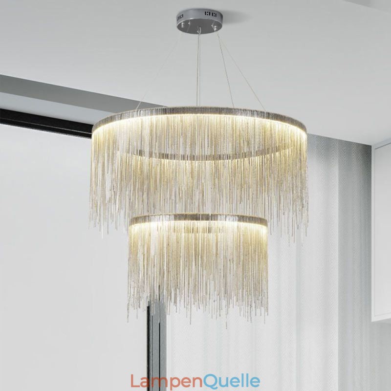 Luxus Quaste Pendelleuchte Runder Kronleuchter