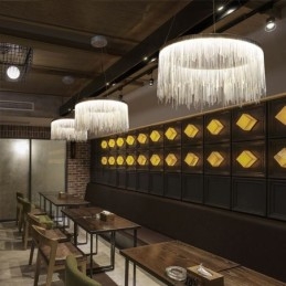 Luxus Quaste Pendelleuchte Runder Kronleuchter