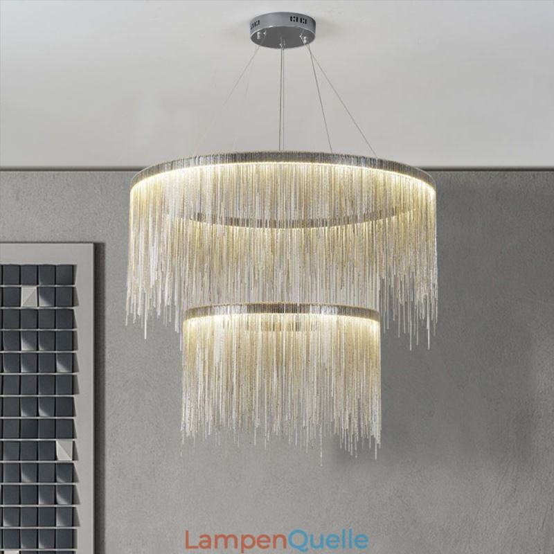 Luxus Quaste Pendelleuchte Runder Kronleuchter