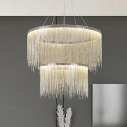 Luxus Quaste Pendelleuchte Runder Kronleuchter