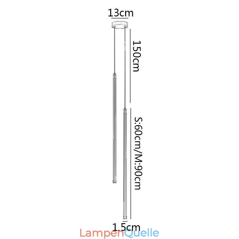 Pendelleuchte Nordic Long Tube Hängelampe Insel