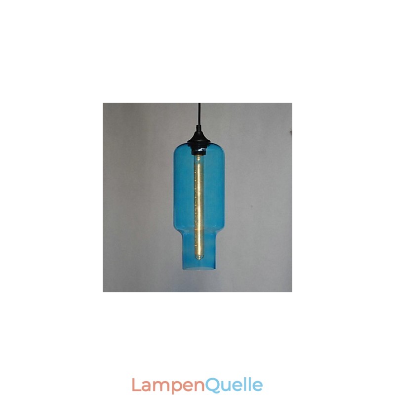 Modern Glass Pendant Light in Brown Bubble Design