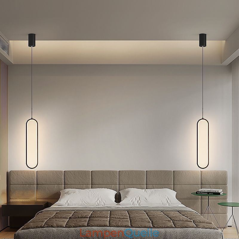 Moderne Pendelleuchte Minimalistische ovale Pendelleuchte
