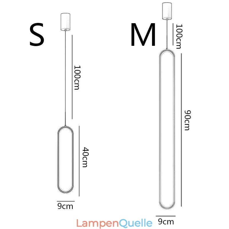 Moderne Pendelleuchte Minimalistische ovale Pendelleuchte