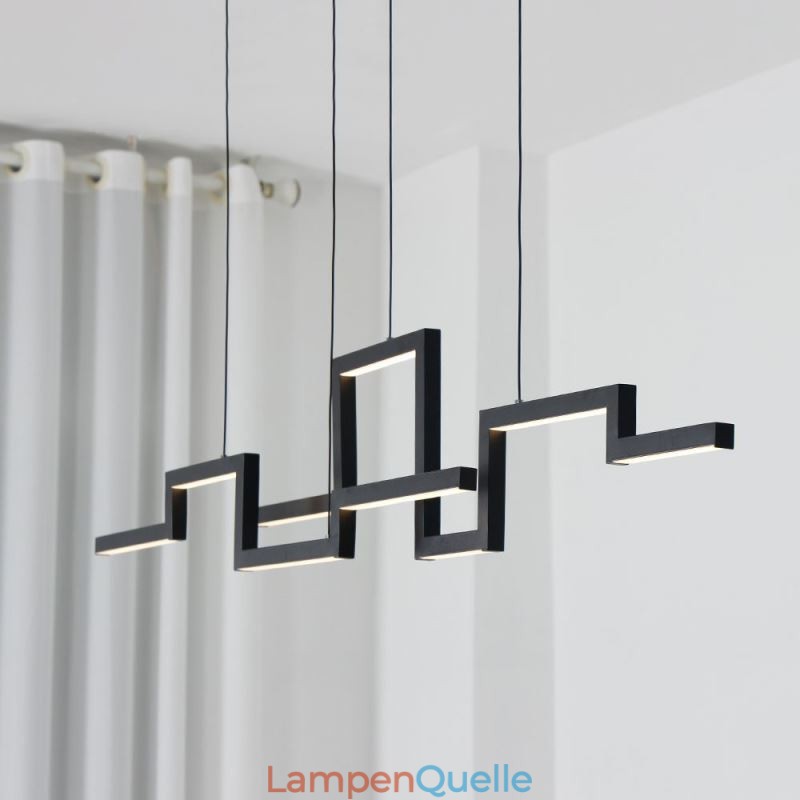 Moderne Pendelleuchte Acryl Schwarz Kronleuchter