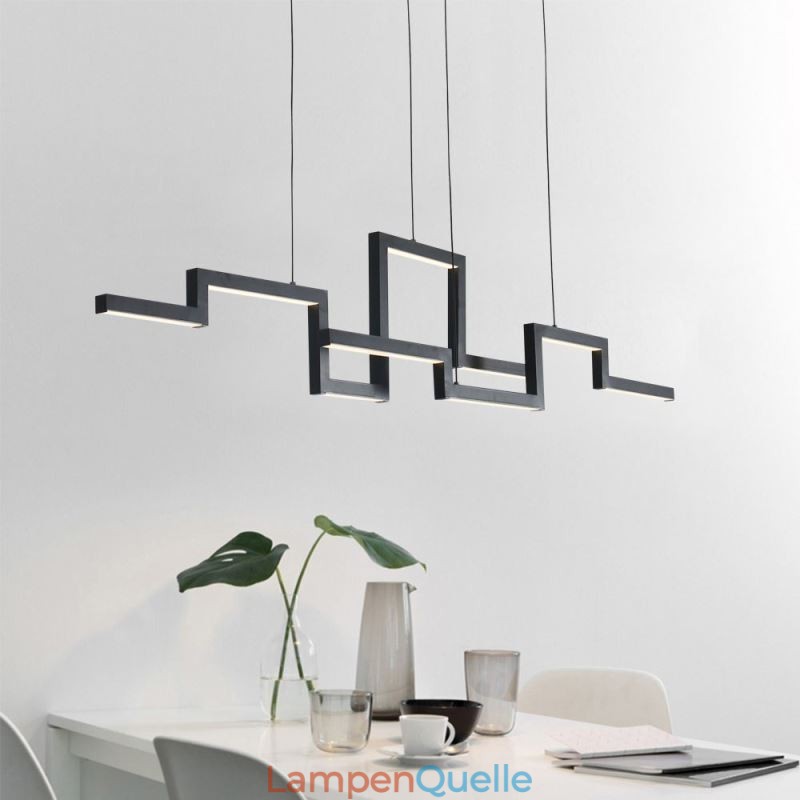 Moderne Pendelleuchte Acryl Schwarz Kronleuchter