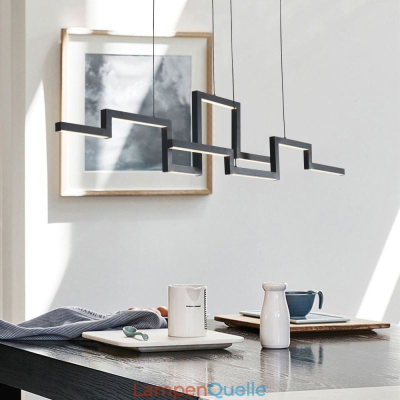 Moderne Pendelleuchte Acryl Schwarz Kronleuchter