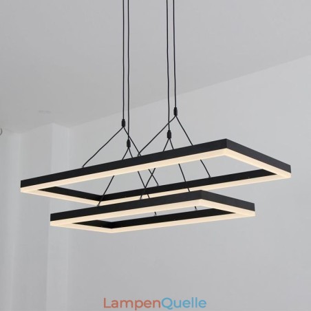 Moderner Rahmen Pendelleuchte Acryl Schwarz Kronleuchter Moderner Rahmen Pendelleuchte Acryl Schwarz Kronleuchter