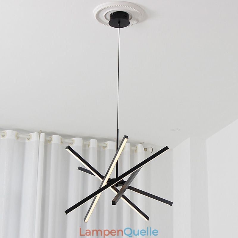 Moderne Pendelleuchte Dimmbare Schwarze Streifen Deckenlampe