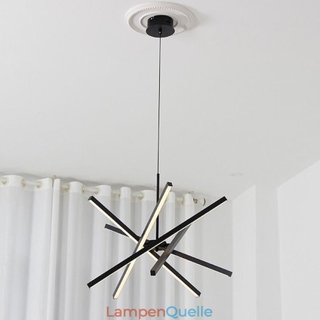 Moderne Pendelleuchte Dimmbare Schwarze Streifen Deckenlampe