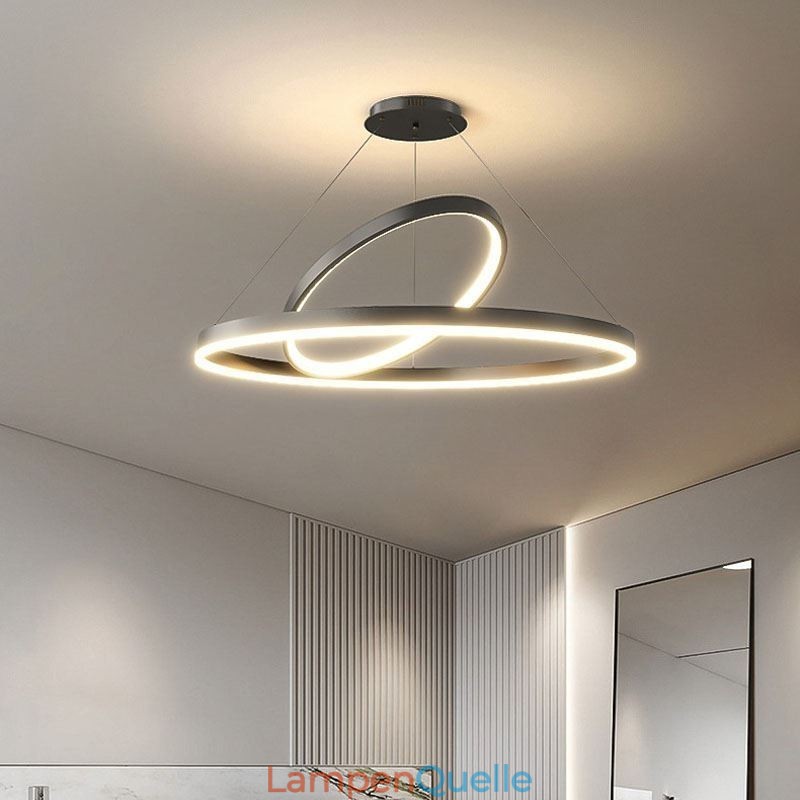 Moderne Pendelleuchte Kreisringe Acryl Pendelleuchte