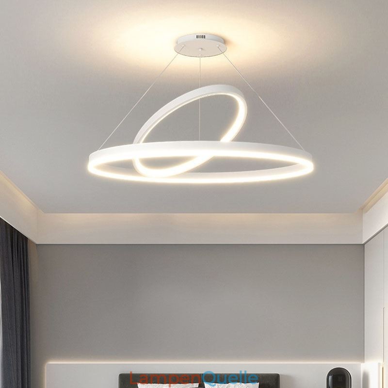 Moderne Pendelleuchte Kreisringe Acryl Pendelleuchte