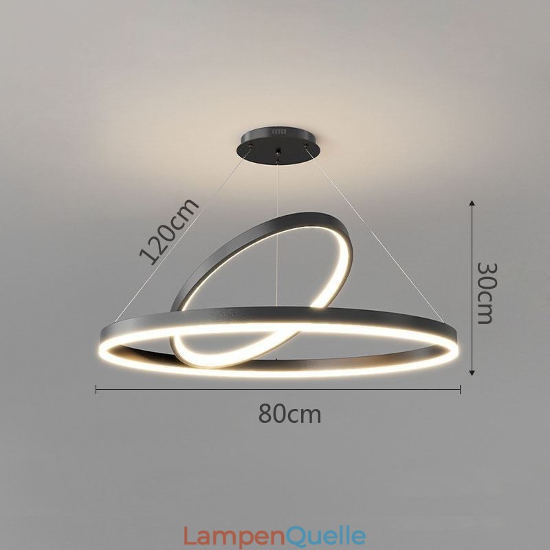 Moderne Pendelleuchte Kreisringe Acryl Pendelleuchte