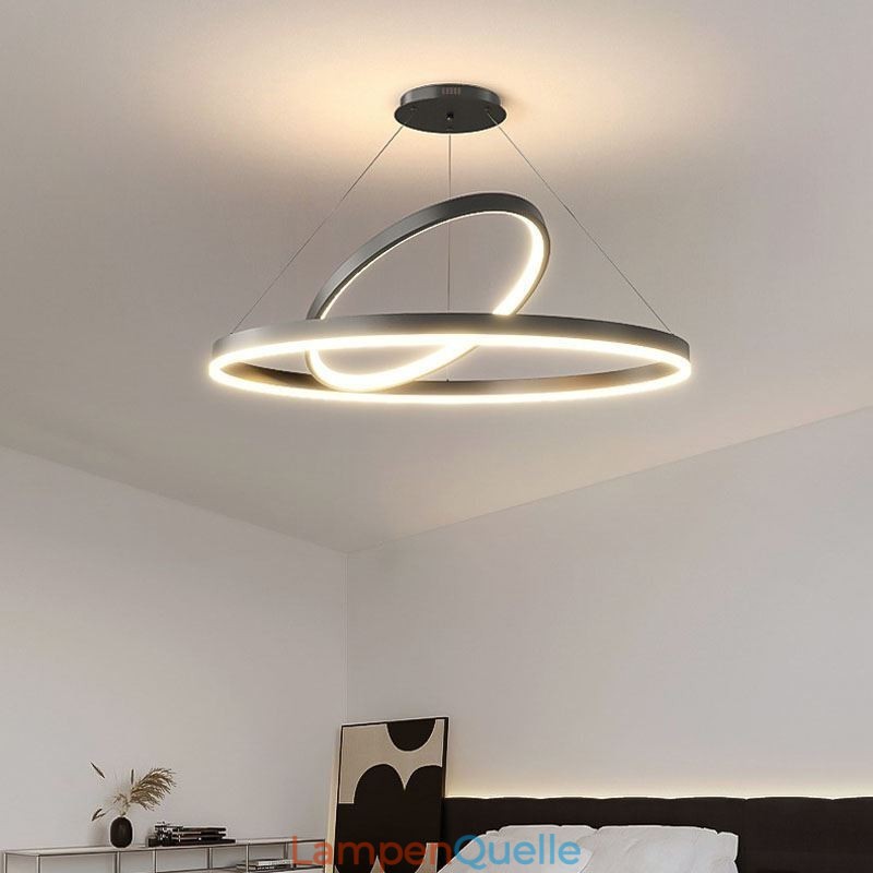 Moderne Pendelleuchte Kreisringe Acryl Pendelleuchte