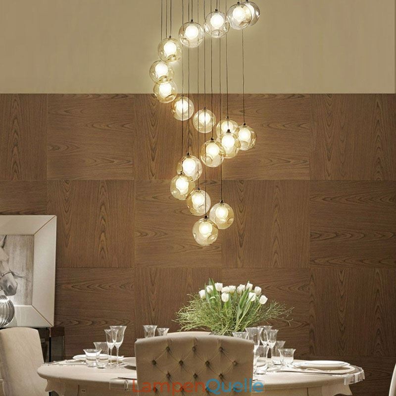 Moderne Pendelleuchte mit Kristallkugeln, farbenfroher Kristallleuchter (farbenfroher Stil, bitte kontaktieren Sie uns)