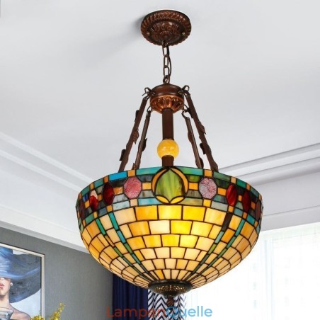 Buntglas-Pendelleuchte, dekorative Hängelampe Buntglas-Pendelleuchte, dekorative Hängelampe