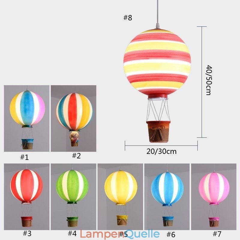 Bunte Heißluftballon Pendelleuchte Acryl Dekorationsleuchte