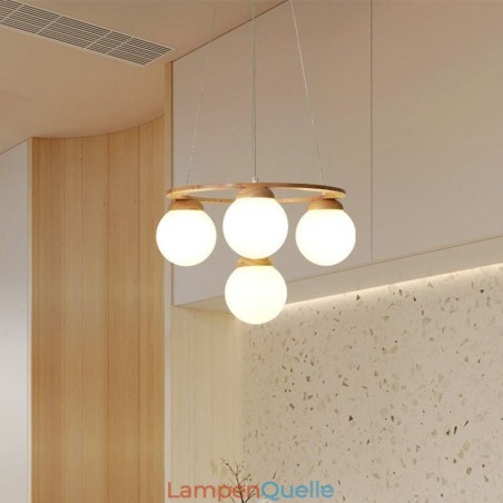 Japanische Holz-Kronleuchter-Molekül-Pendelleuchte Japanische Holz-Kronleuchter-Molekül-Pendelleuchte