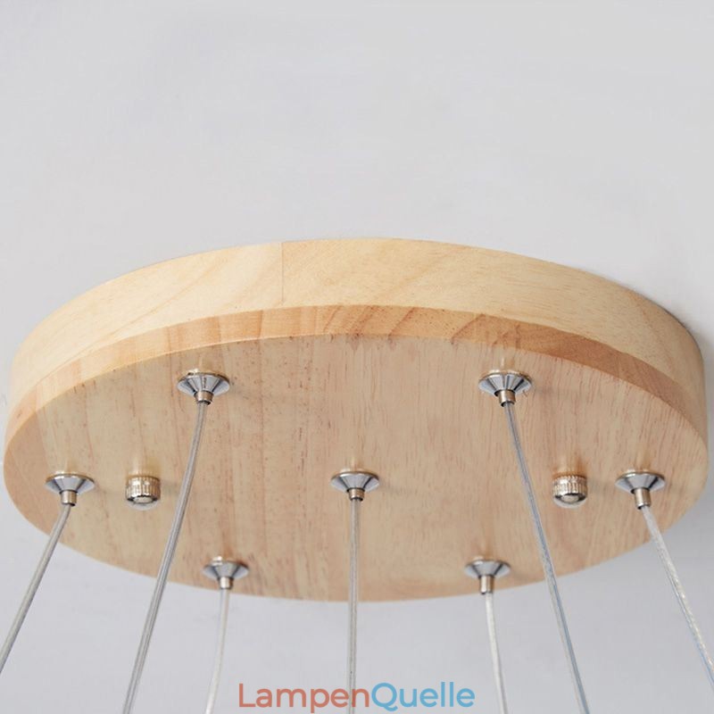 Japanische Holz-Kronleuchter-Molekül-Pendelleuchte